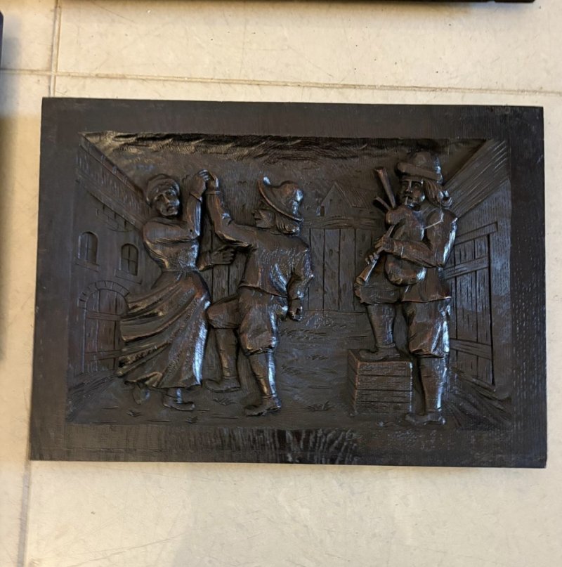 Set of Nine Antique Victorian Hand-Carved Oak Panels